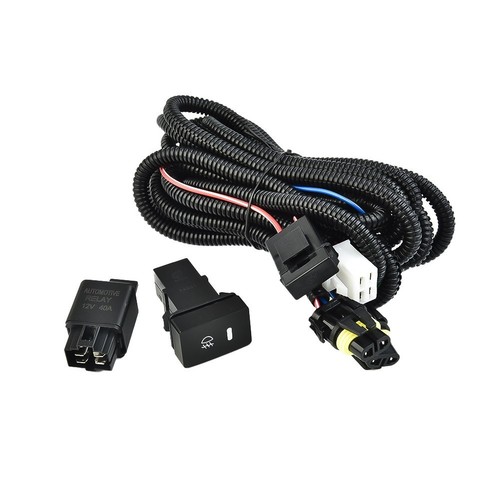 H11 Fog Light Wiring Harness Socket W/ LED Indicator Switch +Automotive Relay UK - Picture 4 of 24
