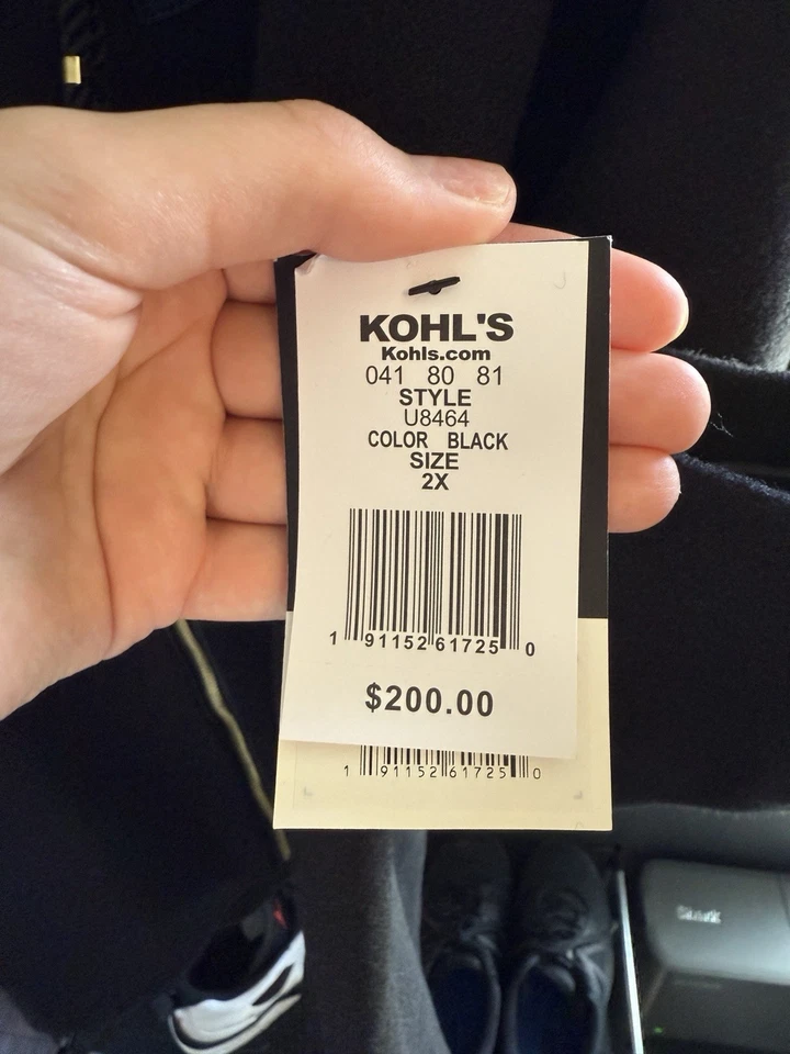 全新 NINE WEST 人造毛皮装饰连帽羽绒外套 2X (18-20) — 第 3/4 张图片