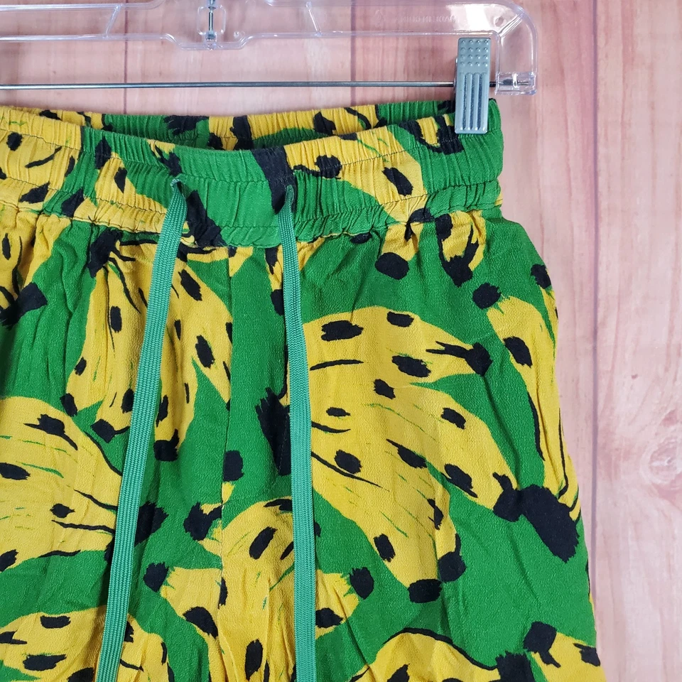 Pantalones Cortos Farm Rio Bossa Banana Calce Suelto Para Mujer XS Verde Amarillo Rayón Cordón Foto 2 de 4