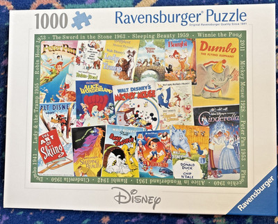 Ravensburger Puzzle 12000689-Disney Vintage Movie Poster-1000 Teile NM