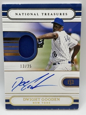 2021 Panini National Treasures Dwight Gooden Auto Patch #TMS-DG 13/25
