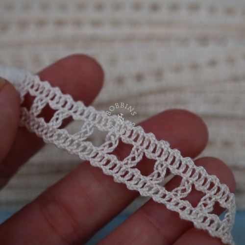 30m Vintage French Cotton Ladder Lace Trim – Bobbin Lace Insertion Border - Picture 2 of 7