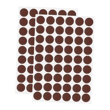 2 Sheets Screw Hole Covers Stickers 21mm 54 in 1 Self Adhesive Dark Brown
