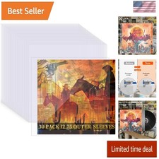 30 PLASTIC OUTER SLEEVES VINYL RECORD LP ALBUM PLASTIC COVERS