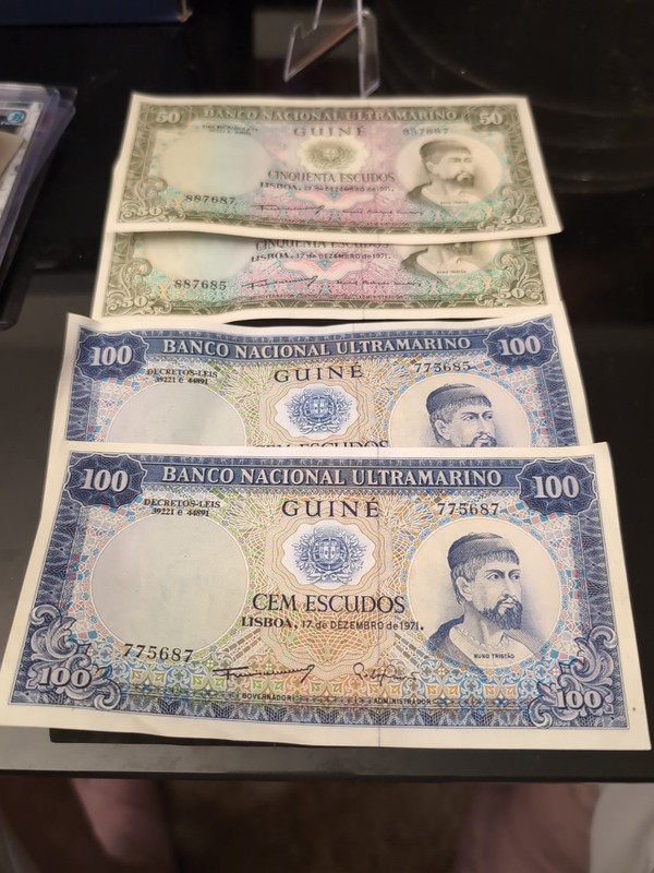 Portugal Guinea 100 Escudos Banknote, 1971, P-45, UNC, Africa Paper Money 300