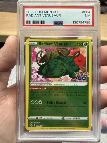 Radiant Venusaur Pokémon GO Radiant Rare Holo #4 PSA 7 2022-Regrade CLEAN