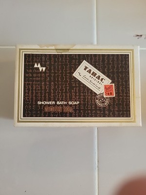 TABAC ORIGINAL VINTAGE SHIWER BATH SOAP ON A ROPE 7 OZ BRAND NEW W/BOX