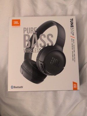 JBL Tune 510BT Bluetooth Wireless On-Ear Headphones Pure Bass 40 Hrs Black NIB