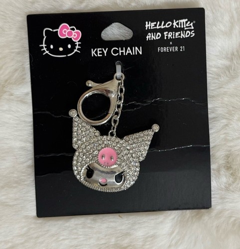 Hello Kitty X Forever 21 Kuromi Rhinestone Keychain Sold Out 2023 NWT - Picture 2 of 4