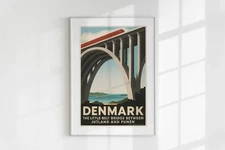 Denmark Train Bridge Poster – Printable Wall Art