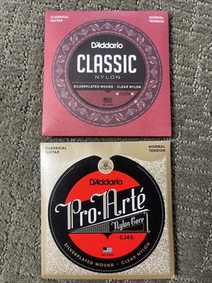 D'Addario EJ27N Nylon Classical Acoustic Guitar Strings EJ45 Pro Arte Nylon Core