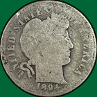 1894 Barber Dime Almost Good AG Coin #40507