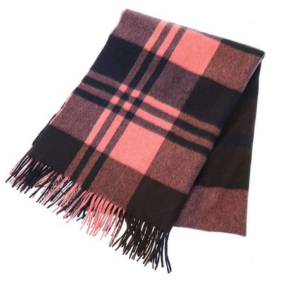う・さ 新品未使用 Joshua Ellis Joshua Ellis UNITED ARROWS bespoke plaid cashmere fringe