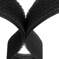 Hook and Loop 2-in-1 Tape – Black Nylon Heavy-Duty Fastener Strip