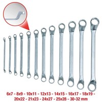 KS Tools 517.0250 Doppel-RingschlüSsel-Satz, 12-Tlg GekröPft, 6-32Mm