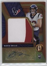 2021 Panini Gold Standard Rookie Jersey Jumbo Prime 3/49 Davis Mills Auto 4f5