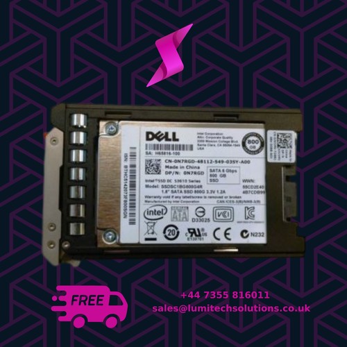 Intel 0N7RGD 800GB SSD 1.8" SATA Model: SSDSC1BG800G4R DP/N: N7RGD - Picture 3 of 3