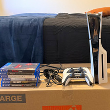 Imagen de Sony PlayStation 5 PS5 Console Bundle w/ 2 DualSense Controllers & 4 Games