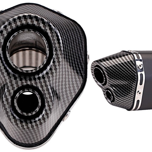 For Yamaha NMAX125 NMAX155 Slip-on Front Link Pipe Exhaust Mufflers Full System - Picture 2 of 9