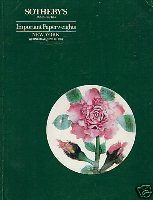 SOTHEBY'S Ysart Clichu Baccarat Bacchus Paperweights Auction Catalog 1986
