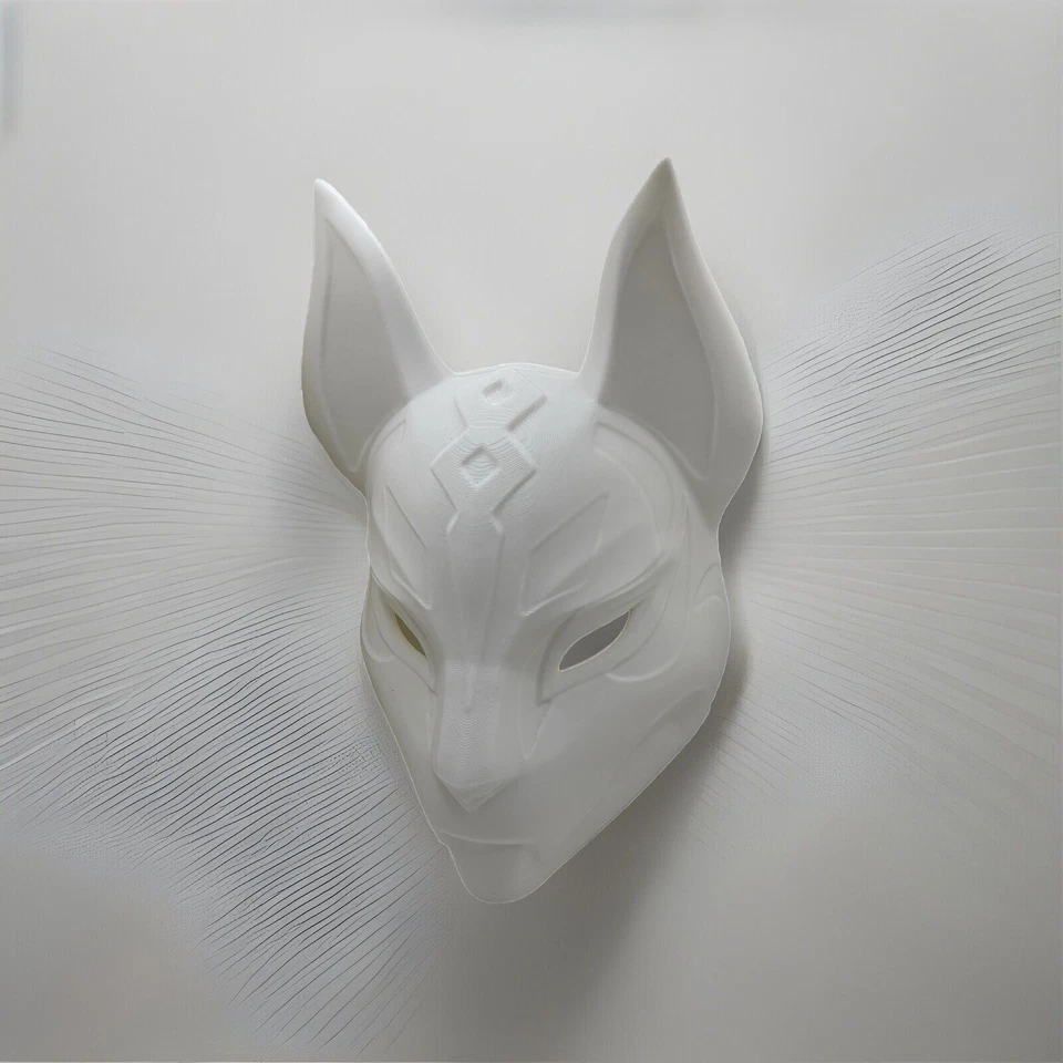 Kitsune Japan Fuchs Maske Kostüm Gamer Fan Art 3D Druck Cosplay Kleine Größe - Bild 2 von 4