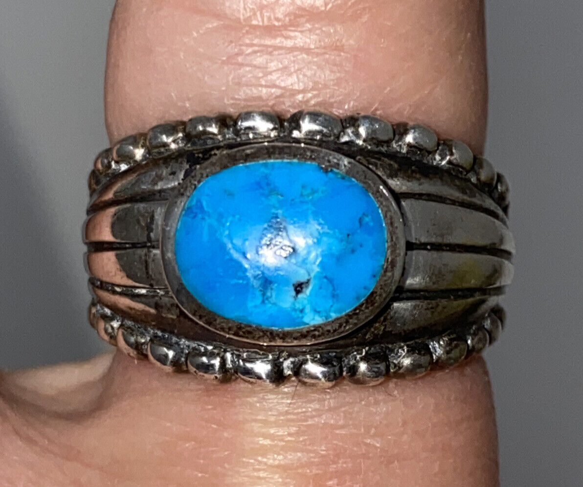 One Of The Biggest Craziest Native American Navajo Tortoise Turquoise Sterling Silver Ring One Of The Biggest Craziest Native American Navajo Tortoise Turquoise Sterling Silver Ring