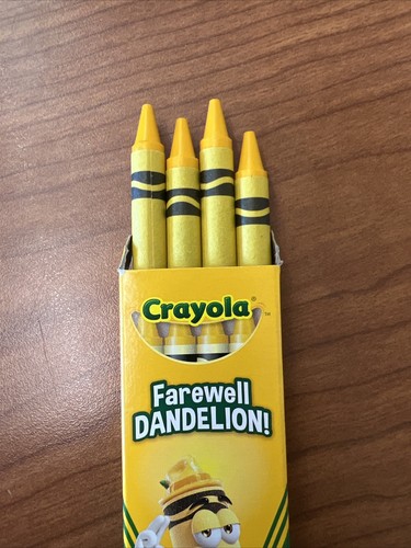 Crayola Farewell Dandelion 4 Pack of Crayons New Discontinued 2017 - Picture 3 of 3
