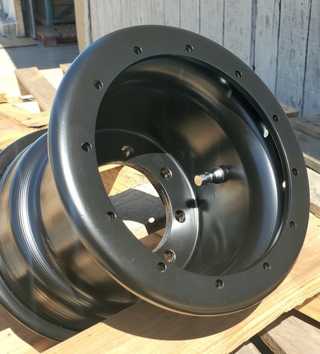 Banshee Warrior 350 Rear Wheels Beadlock 10x8 3+5 4/110 Alba OEM Matte BW - Picture 2 of 3