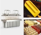 2 Grooves Stainless Ice Cream Molds Ice Lolly Popsicle Pops Bars 85ml x 20pcs