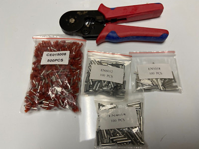 AC/DC WIRE Self HEX Ratcheting Ferrule Crimper HEXAGON 23-10 ERGONOMIC + 800 pcs
