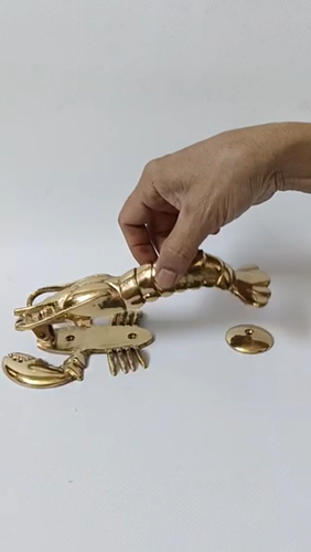 small version Solid brass SEA Lobster PRAWN shape banger Cast heavy 6" inch - Video 1 of 1