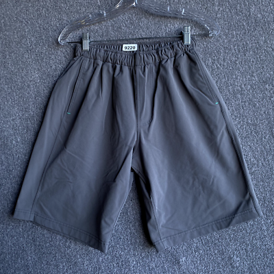 Myles Men's Size Medium Long Gray Nylon Drawstring Shorts
