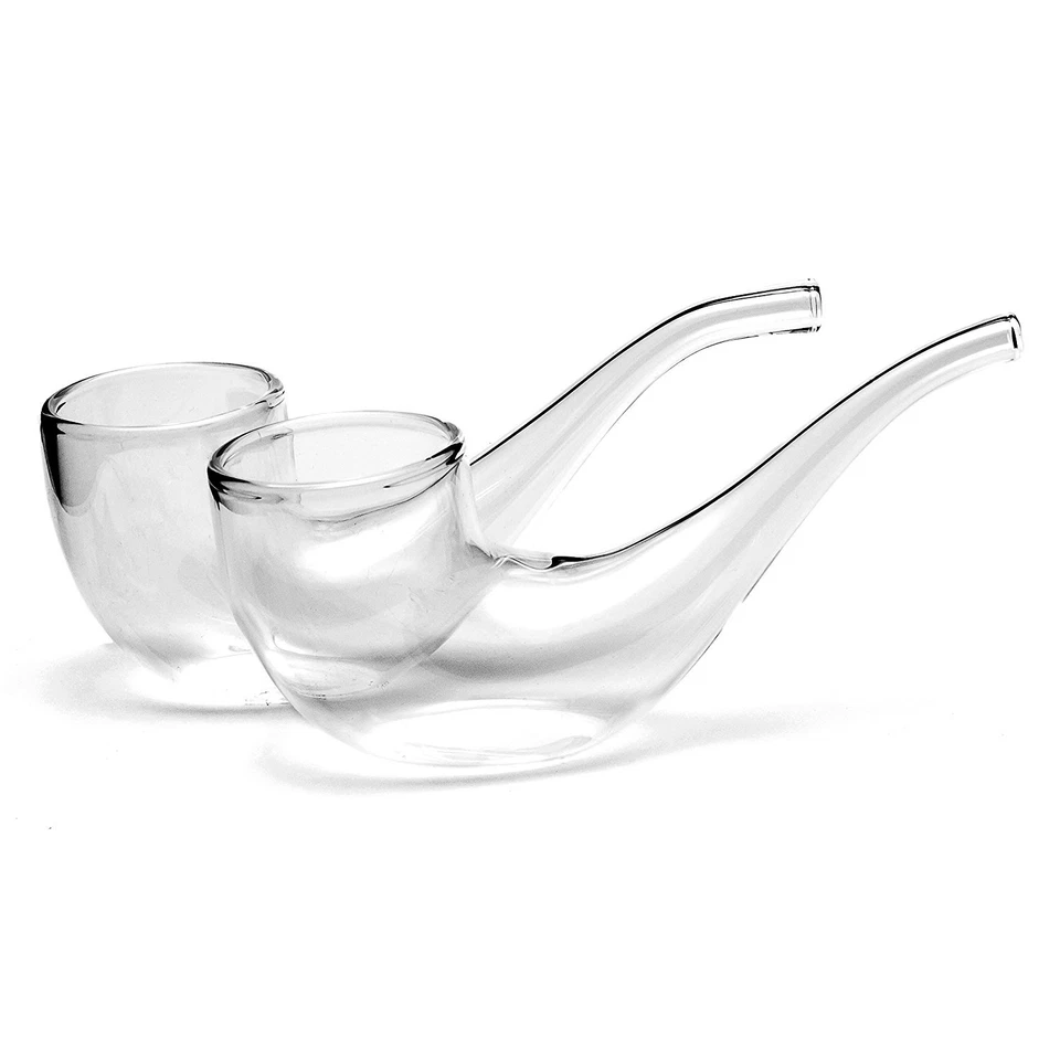 Pack of 2 BRANDY SIPPING GLASSES Pipe Whisky Port Sippers Unique Drinking Gifts - Image 2 of 2