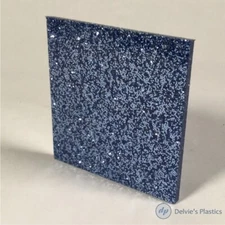 Blue Glitter Acrylic Sheet - 12 x 20 