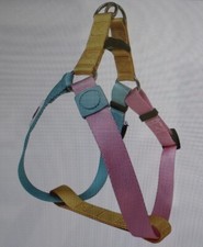 New Tri-Color Adjustable Step-in Dog Harness for Small  XS Dogs, Heavy Duty