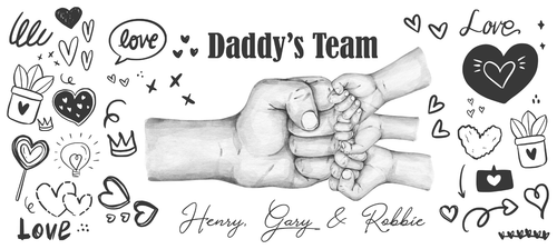FIST BUMP Personalised Mug Fathers Day Gift, Birthday Gift for Daddy From Kids - Picture 7 of 10