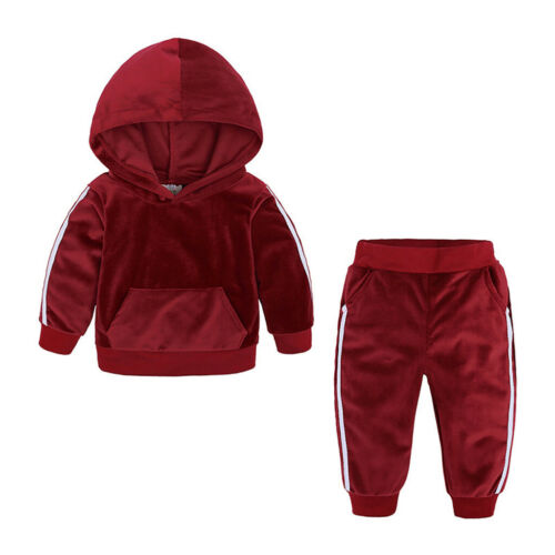 Baby Kinder Kleinkind Junge Mädchen Hoodies Oberteil + Hose Outfit Trainingsanzug Kapuze Kleidung Set - Bild 4 von 28