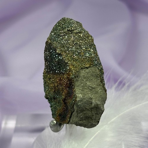 Raro cristal de hematita arco iris iridiscente pieza natural 38 g SN56059 - Imagen 3 de 4