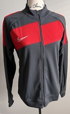 Nike Women Academy Pro Soccer Track Jacket BV6932-062 Medium Dri-Fit Red Gray