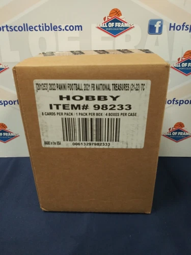 2021 PANINI NATIONAL TREASURES FOOTBALL SEALED CASE! 4 BOXES! LAWRENCE!