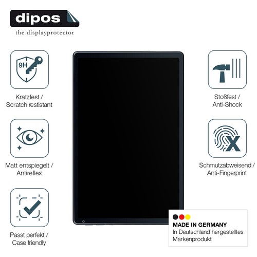 2x Protecteur d'écran pour Tablette Lville 10 Pouces Verre Flexible Mat 9H Dipos - Photo 7/7