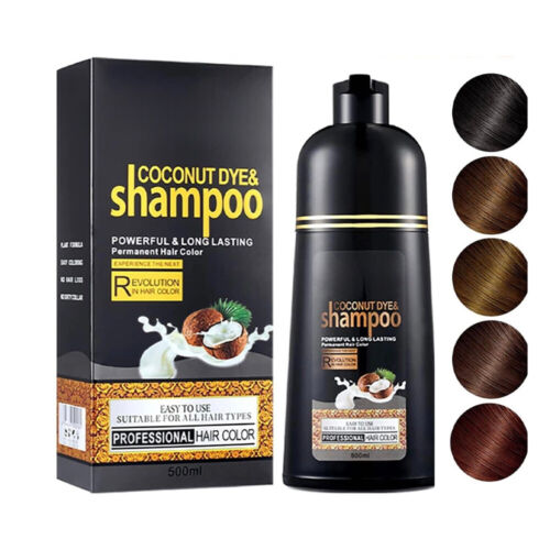 500ML Permanent Hair Dye Instant Fast Hair Dye Color Shampoo Coconut DYE - Picture 19 of 32