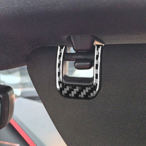 4Pcs Real Carbon Fiber Car Interior Sun Visor Cover Trim For Corvette C8 2020-24 - Picture 5 of 8