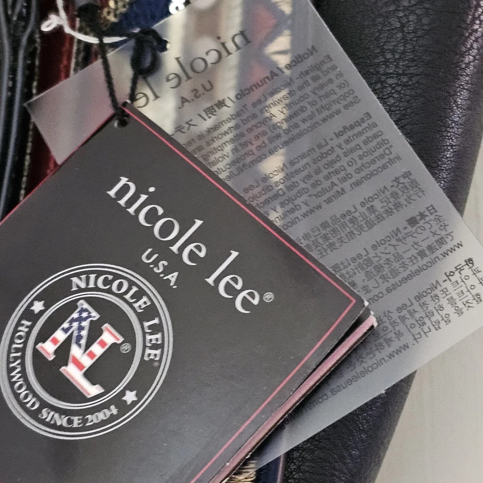 Nicole Lee Large Handbag Purse NWT Bling Sequins Aztec Studded Design - Image 3 of 4