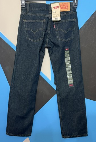 Levis 514 Jeans Youth Boys 12 Reg 26x26 Blue Stretch Straight Denim - Picture 2 of 3