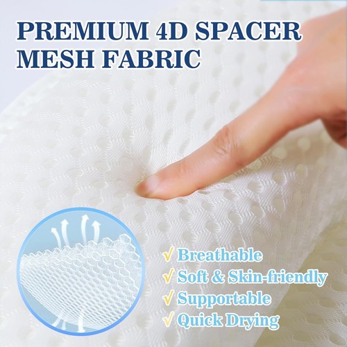 Luxury 4D Mesh Bath Pillow with Suction Cups – Neck & Back Support Spa Accessory - Picture 4 of 6