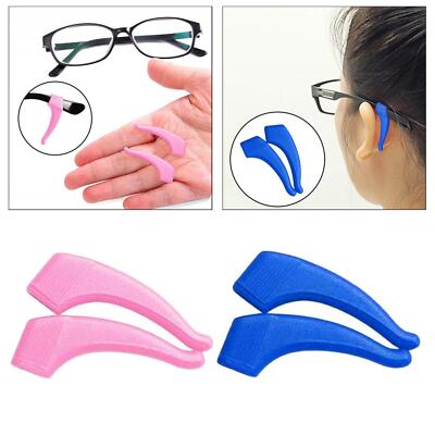 4 Pairs Soft Silicone Glasses Ear Hooks – Anti-Slip Holder For Sunglasses, Reading Glasses, Safety Glasses (Transparent)