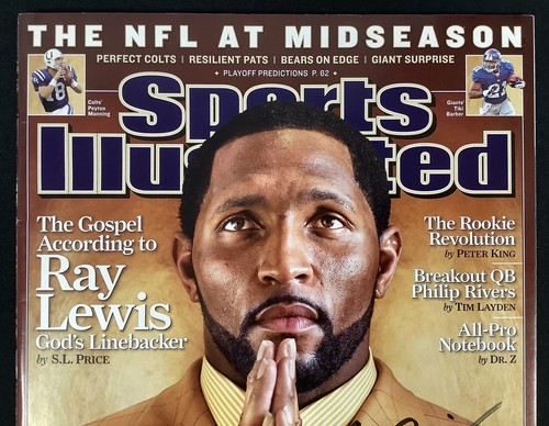 Ray Lewis Signed Sports Illustrated 11/13/06 No Label Ravens Autograph HOF JSA - Picture 2 of 5
