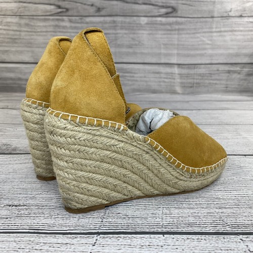 Seychelles Wedged Suede Espadrille Heels Women Size 8.5 Open Toe Summer Shoes - Picture 3 of 13