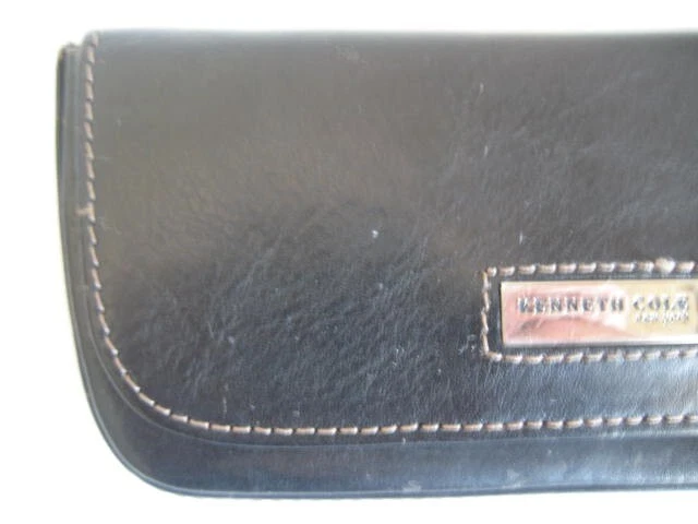 Kenneth Cole черный кожаный очки жесткий/мягкий чехол - Изображение 3 из 4